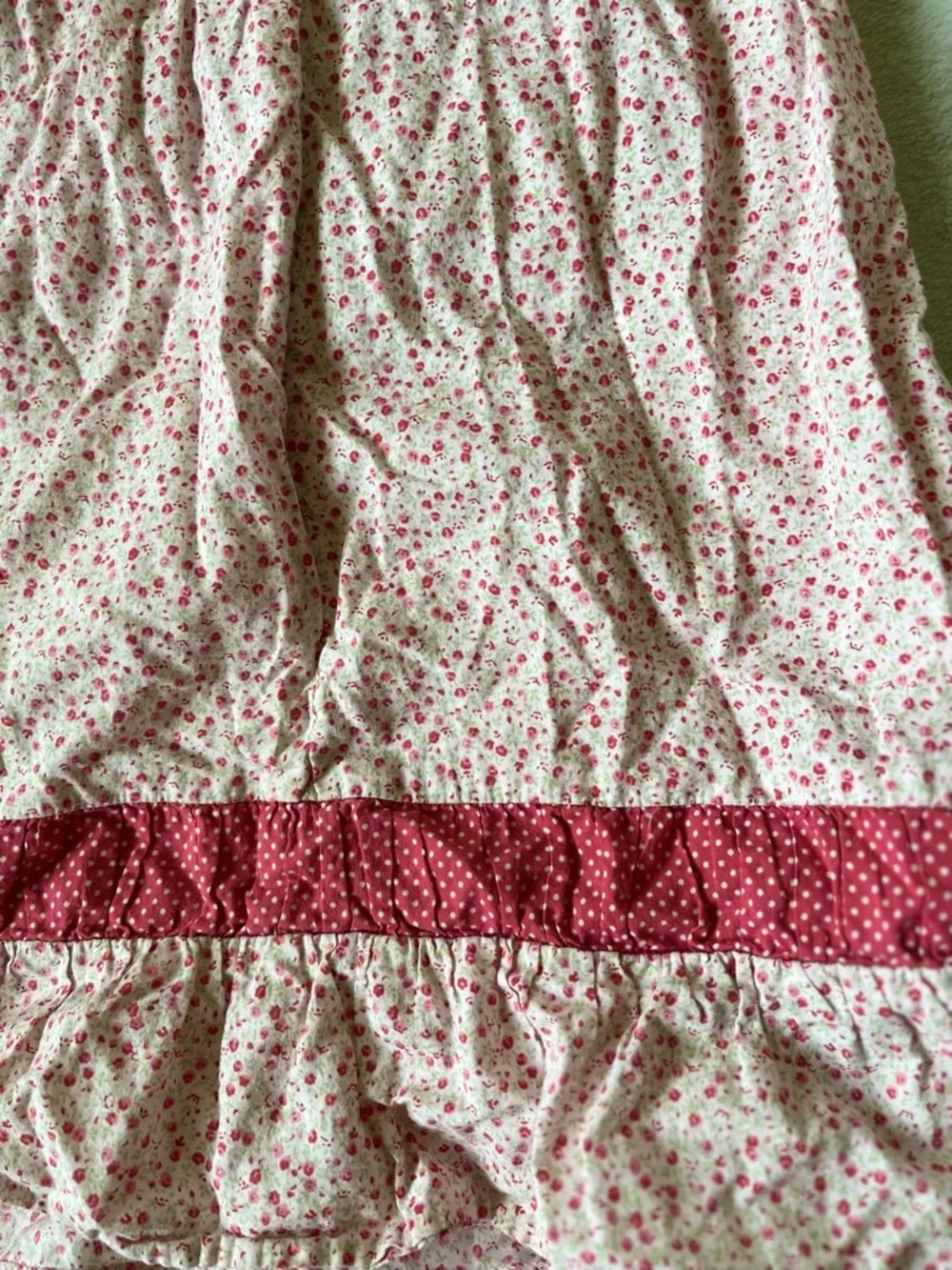 GAP Pink Floral Toddler Tank Dress with Polka-Dot Trim